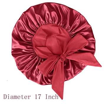 Satin Bonnet for Sleeping: Adjustable, Stylish, Perfect for Hair Care