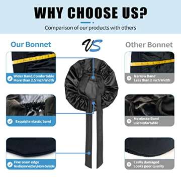 Satin Bonnet for Sleeping: Adjustable, Stylish, Perfect for Hair Care