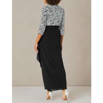 Alex Evenings Empire Waist Dress and Jacket Set for Women