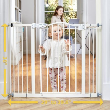 InnoTruth 30" Auto Close Baby Gate for Pets & Kids