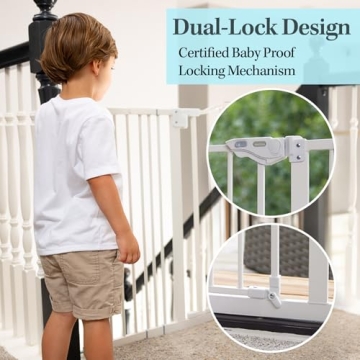 InnoTruth 30" Auto Close Baby Gate for Pets & Kids