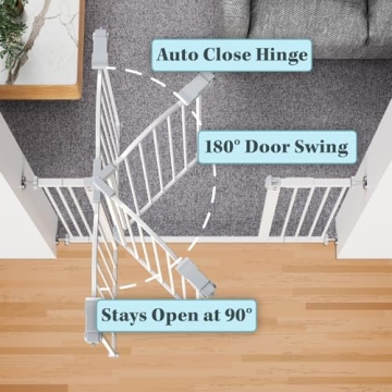 InnoTruth 30" Auto Close Baby Gate for Pets & Kids