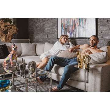 Interior Illusions Plus Rhinestone Middle Finger Tabletop Decoration, Graphite