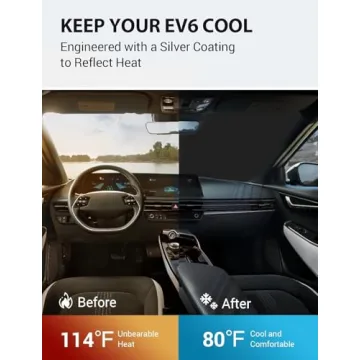 Proadsy Kia EV6 Windshield Sun Shade - 4-Layer UV Blocker