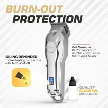 Fagaci Professional Cordless Hair Clippers for All Hair Types