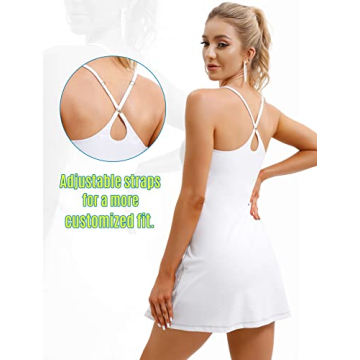 Stylish Ewedoos Womens Tennis Dress with Built-in Bra