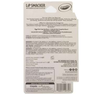 Lip Smacker Crayola Crayon Stackable Flavored Clear Balm Pink - Moisturizing, Soothing