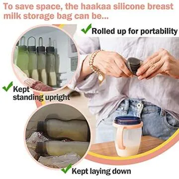 Haakaa Breastmilk Storage Silicone Bags for Moms