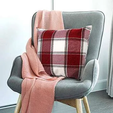 Buffalo Check Throw Pillow Covers - Decorative 18x18 Pack of 2