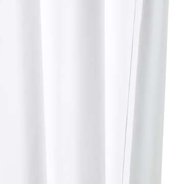 Amazon Basics Room Darkening Light Blocking Blackout Window Curtain with 2 Panels Grommets, for Living Room and Bedroom, 52 x 96 Inches, White - Set of 2