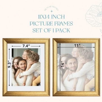 TWING 11x14 Gold Picture Frame for Memorable Display