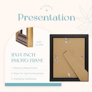 TWING 11x14 Gold Picture Frame for Memorable Display