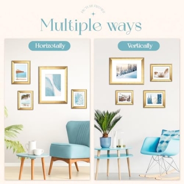 TWING 11x14 Gold Picture Frame for Memorable Display