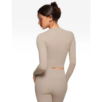 INGIA Long Sleeve Crop Yoga Shirt for Women Stylish Activewear