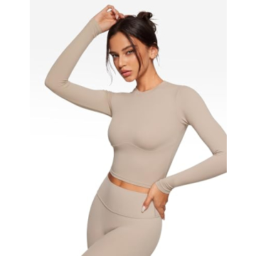 INGIA Long Sleeve Crop Yoga Shirt for Women Stylish Activewear