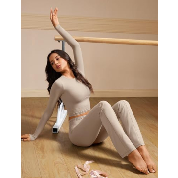 INGIA Long Sleeve Crop Yoga Shirt for Women Stylish Activewear