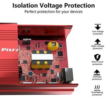 150W Car Power Inverter DC 12v to AC 110v Converter, Car Plug Outlet Adapter with 2 USB Ports and 1 AC Socket, Road Trip Essentials Accessories