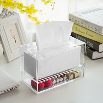 Modern Clear Acrylic Bathroom Tissue Dispenser with Drawer