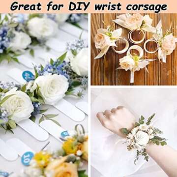 HappyHapi 42 Pack Slap Bracelets White, 8.7 x 1.2 Inch DIY Slap Bands Party Favors for Birthday,Halloween,Christmas, Blank Soft Wristband School Craft Projects, DIY Painting, Corsage, Vinyl Wrapping