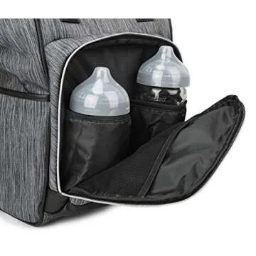 Bananafish Diaper Bag - Multi-Function Design Nappy Bag for Baby Care or Travel - Carry or Wear as Backpack - Large Capacity in Trendy, Stylish Design, Dark Grey