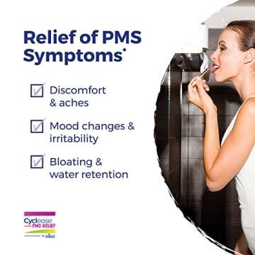 Boiron Cyclease PMS Relief Tablets for Symptoms from PMS of Bloating, Aches, Mood Swings, and Irrita...