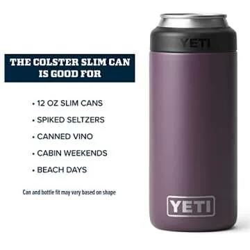 YETI Rambler 12 oz. Colster Slim Can Insulator for the Slim Hard Seltzer Cans, Nordic Purple