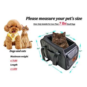 Ximei Dog Booster Car Seat ON Car Armrest Center Console Dog Pet Booster Car Seat Dog Cat Travel Seat Puppy Console for SUV Secure Safety Seat Perfect for Small Dogs Cats (PU for Fold)