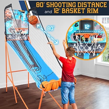 SereneLife Basketball Arcade Game with LED Scoreboard