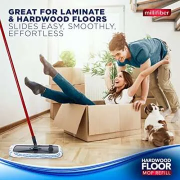 Millifiber Microfiber Mop Refills 15x8 Inches, 3-Pack