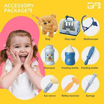 Interactive Veterinarian Kit for Kids with Electric Dog