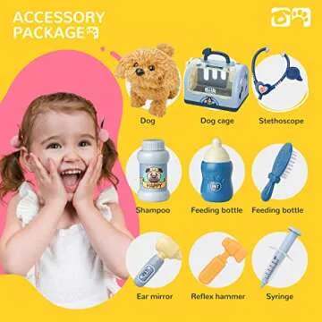 Interactive Veterinarian Kit for Kids with Electric Dog