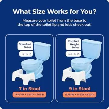 Squatty Potty Original Toilet Stool 2.0 Base 7", White, 1 Count