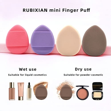 RUBIXIAN Mini Triangle Makeup Puffs for Flawless Application