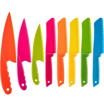 JOVITEC 8 Pcs Kid Cooking Kitchen Knife Set - Safe and Fun for Budding Chefs!