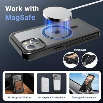 Jaroco iPhone 14 Case with MagSafe Military Grade Drop Protection