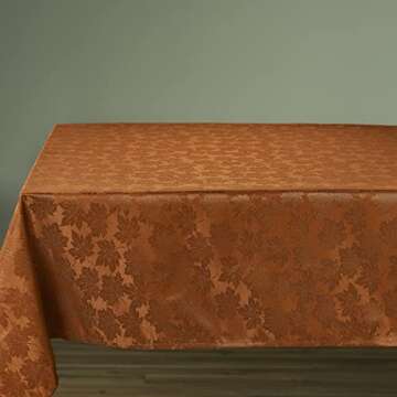 Kadut Thanksgiving Tablecloth Maple Leaf, Harvest, Fall Tablecloth. Rustic (60x102 Inch) for 6 Foot ...