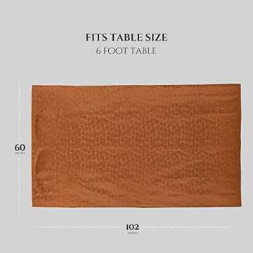 Kadut Thanksgiving Tablecloth Maple Leaf, Harvest, Fall Tablecloth. Rustic (60x102 Inch) for 6 Foot Rectangle Tables Heavy Duty Fabric, Stain Proof Table Cloth for Harvest, Holiday.