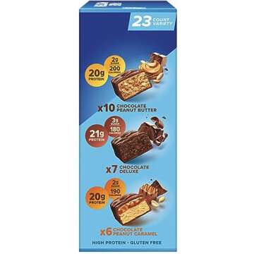 Pure Protein Bars, Nutrient Rich Snacks with High Protein for Energy Support, Minimal Sugar, Gluten-...