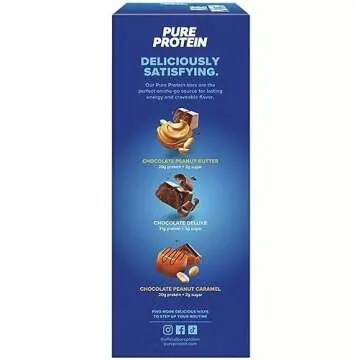 Pure Protein Bars, Nutrient Rich Snacks with High Protein for Energy Support, Minimal Sugar, Gluten-Free, Variety Pack (In NEYUM Packaging) (23 Pack)