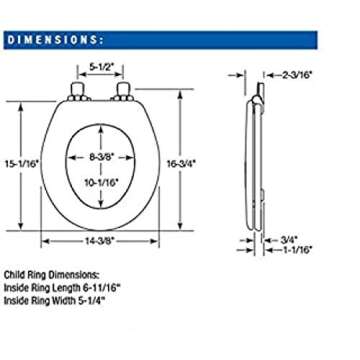 MAYFAIR 883SLOWA 000 Toilet Seat with Built-in Potty Training Seat will Reduce Clutter, Slow Close and Never Loosen, ROUND, Durable Enameled Wood/Long Lasting Plastic, White