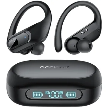 Occiam Wireless Bluetooth Earbuds for Workout - 96H Playback, Bass Stereo