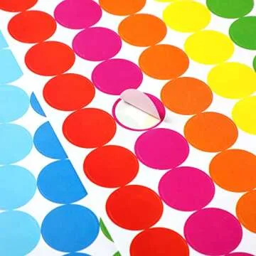 Boao Round Dot Stickers 3/4 Inch Diameter Circle Dot Coding Labels Multicolor, Polka Circle Assorted Colors Sticker for Classroom, Office or Family(5600 Pieces)