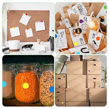 Boao Round Dot Stickers 3/4 Inch Diameter Circle Dot Coding Labels Multicolor, Polka Circle Assorted Colors Sticker for Classroom, Office or Family(5600 Pieces)