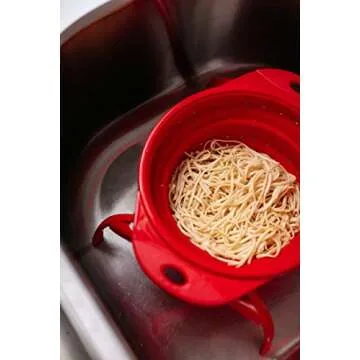 Dexas POP Collapsible Silicone Colander - Space-Saving Design