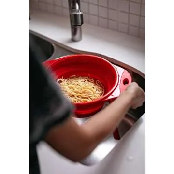Dexas POP Collapsible Silicone Colander - Space-Saving Design