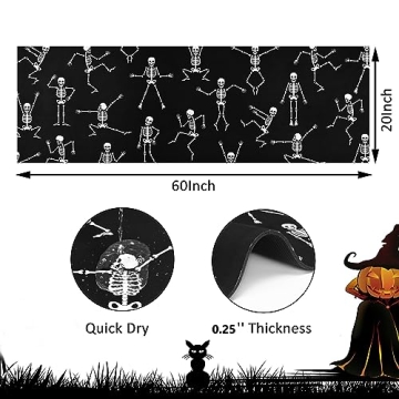 ASPMIZ Halloween Door Mat & Runner Rug for Spooky Decor