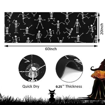 ASPMIZ Halloween Door Mat & Runner Rug for Spooky Decor