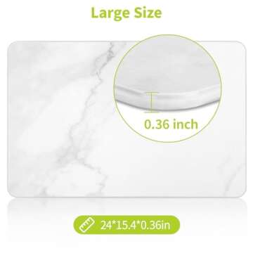 Large Size Stone Dish Drying Mat for Kitchen Counter, 24×15.4Inches, Eco-Friendly Diatomaceous Eart...