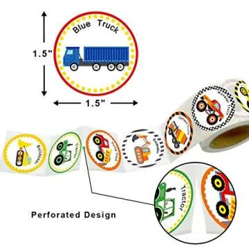 Truck Stickers for Kids - 500PCS Fun & Colorful Collection