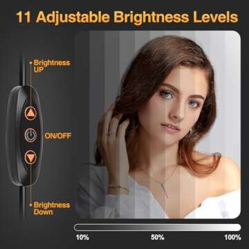EMART Dimmable Photography Lighting Kit 11 Brightness, Continuous Portable 48 LED Video Light, Tabletop/Low-Angle Shooting, for Game Streams, Conference Zoom, YouTube with 4 Color Filters - 2 Packs